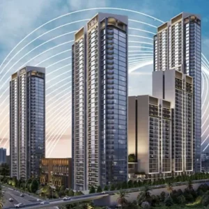 Futuristic three-tower luxury residential development in Dubai